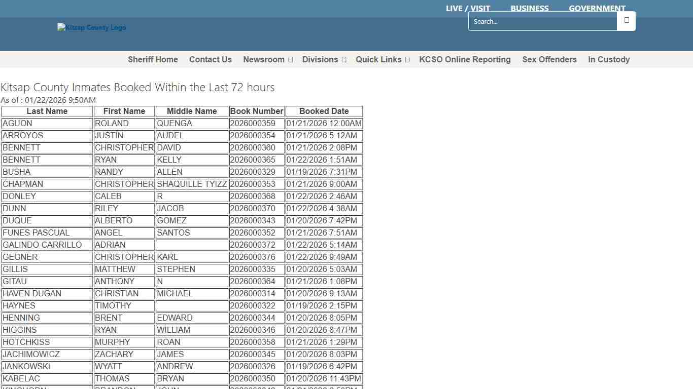 Booked Last 72 Hours