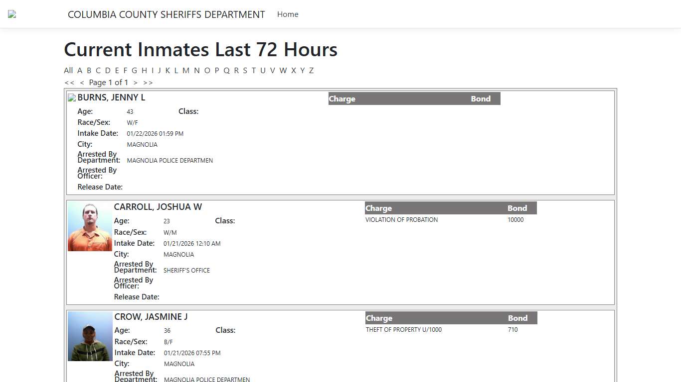 Inmates - ISOMS Portal